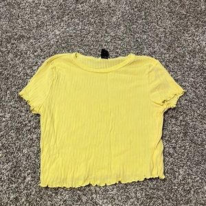 yellow crop top